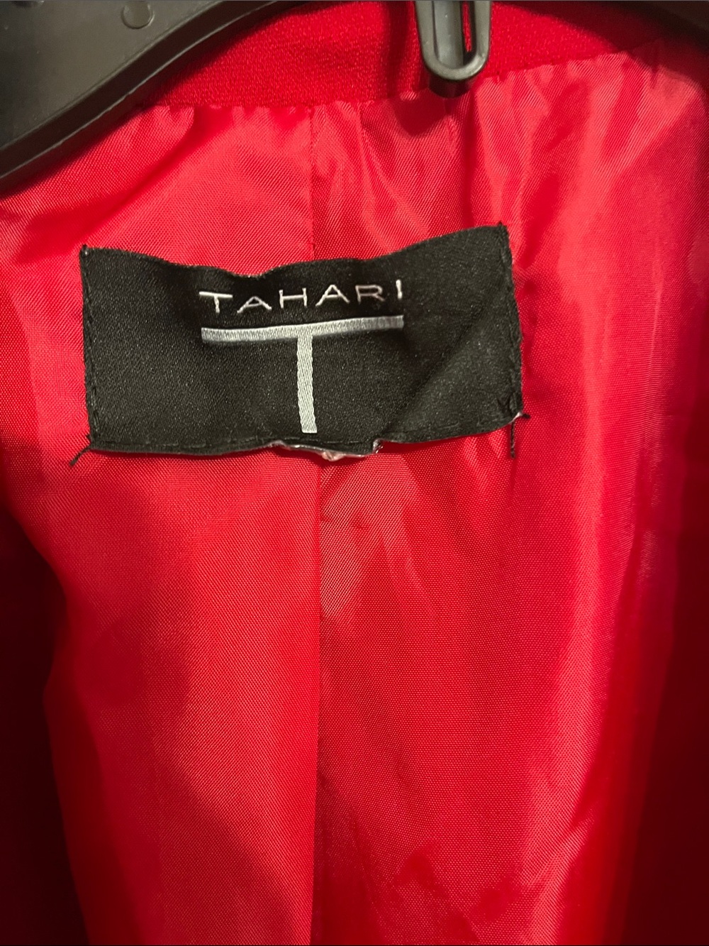 Tahari Vibrant Red Open-Front Blazer Jacket - Picture 2 of 9